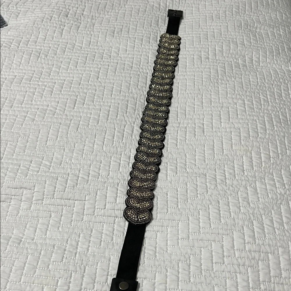 Anthropologie black and Beaded Women's Belt